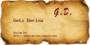 Getz Dorina névjegykártya